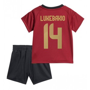 Fotbalové Dres Belgie Dodi Lukebakio #14 Dětské Domácí Oblečení ME 2024 Krátký Rukáv (+ trenýrky)